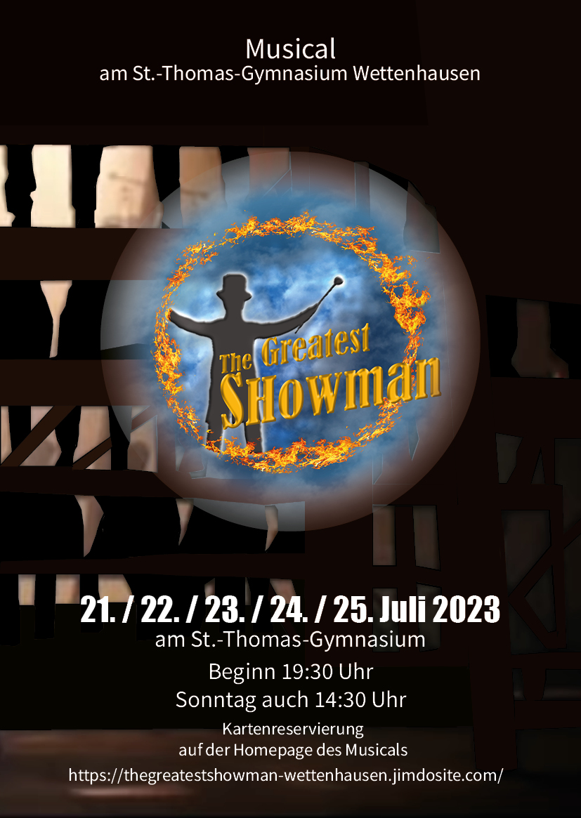 Flyer zum Musical "The Greatest Showman"